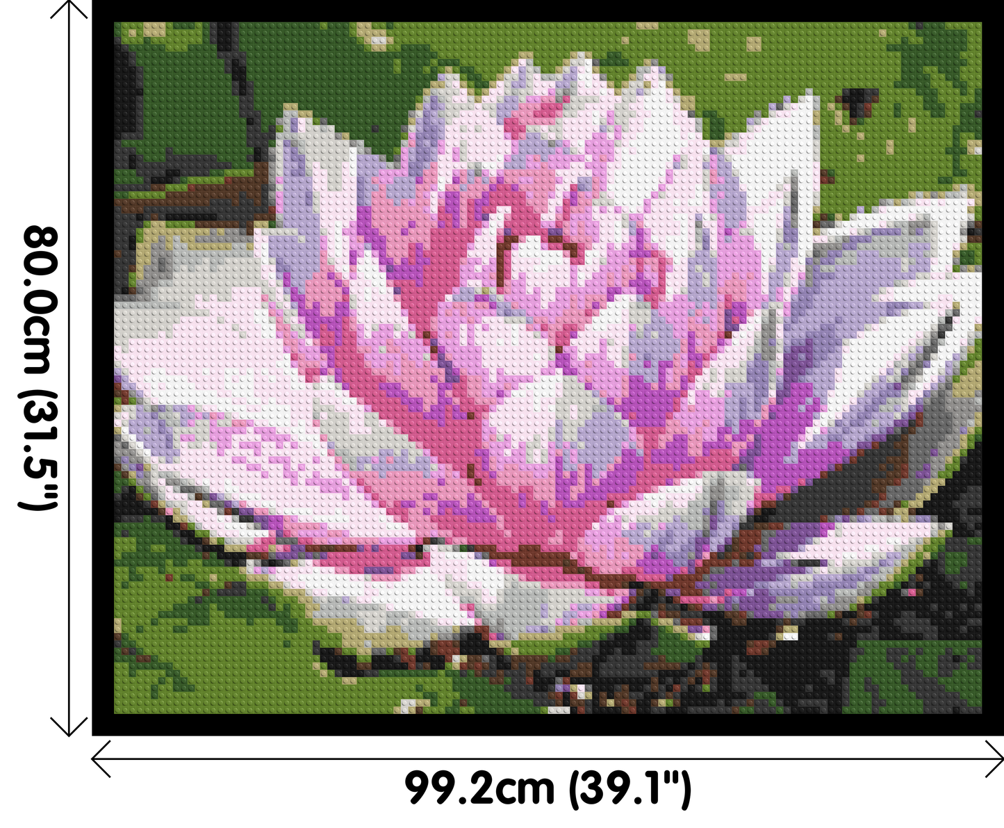 Water Lily - Brick Art Mosaic Kit 5x4 large