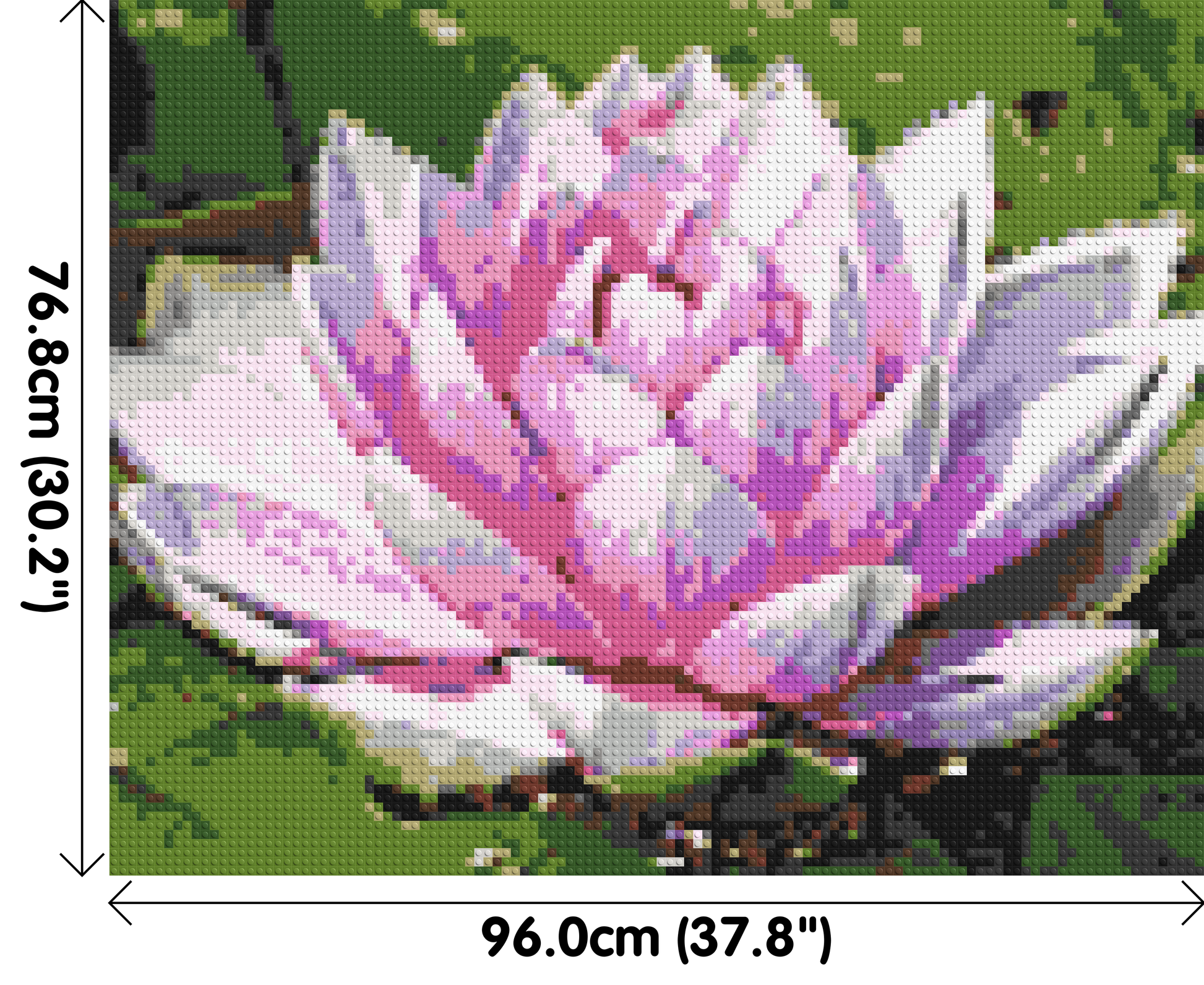 Water Lily - Brick Art Mosaic Kit 5x4 dimensions