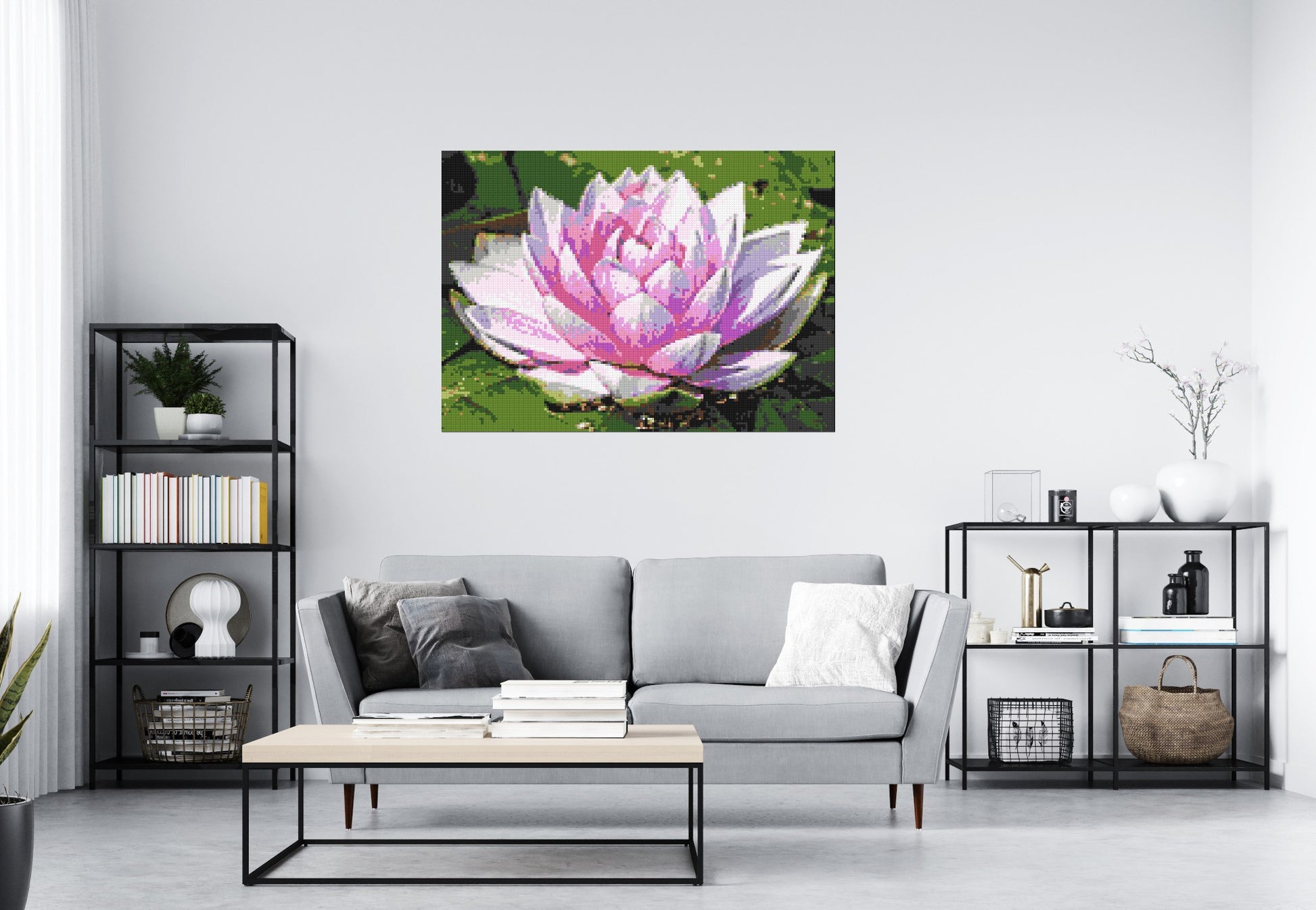 Water Lily - Brick Art Mosaic Kit 7x5 scene