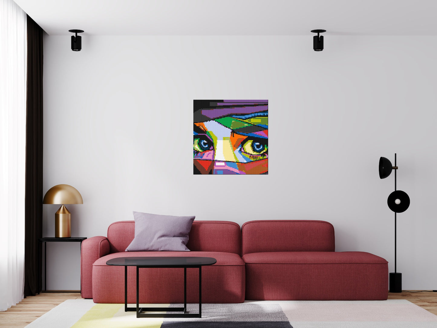 Colourful Gaze - Brick Art Mosaic Kit 4x4 large