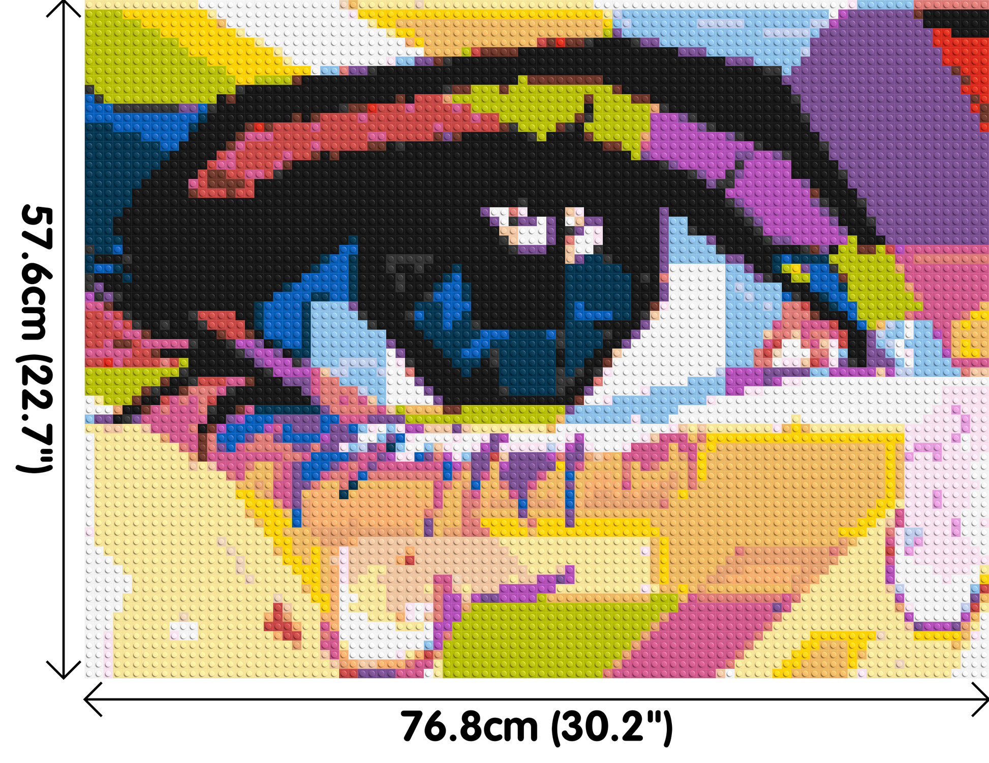 Crying Eye - Brick Art Mosaic Kit 4x3 dimensions