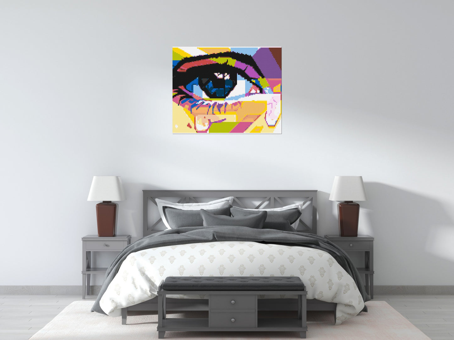 Crying Eye - Brick Art Mosaic Kit 5x4 large