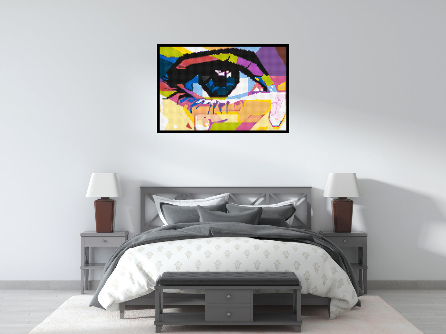 Crying Eye - Brick Art Mosaic Kit 6x4 large