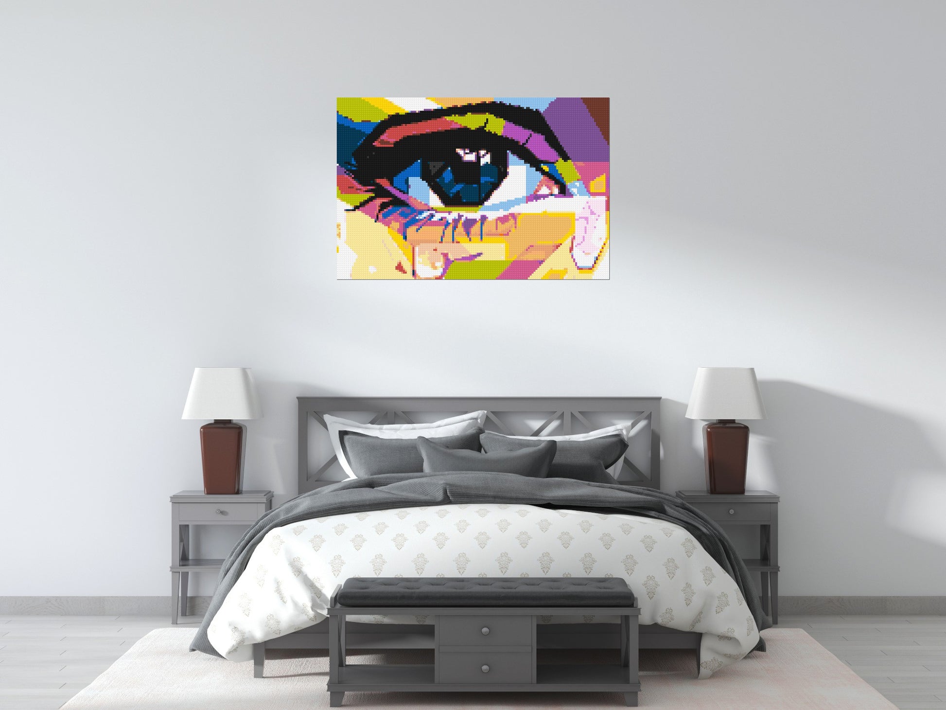 Crying Eye - Brick Art Mosaic Kit 6x4 scene