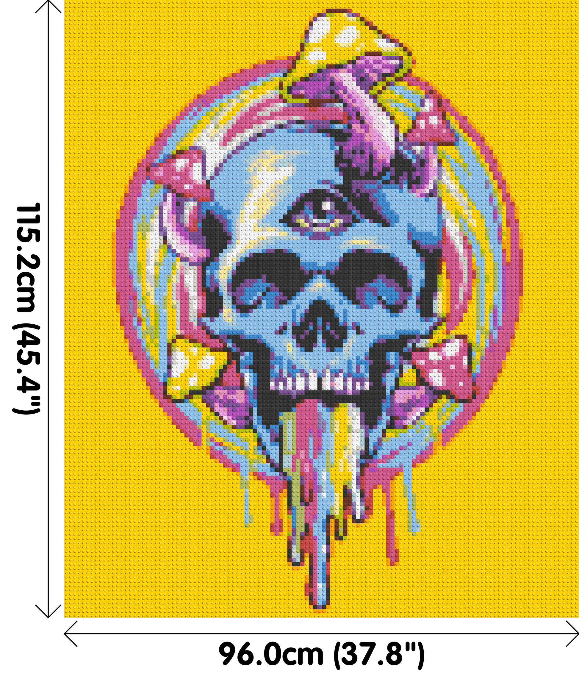 Colourful Magic Skull - Brick Art Mosaic Kit 5x6 dimensions