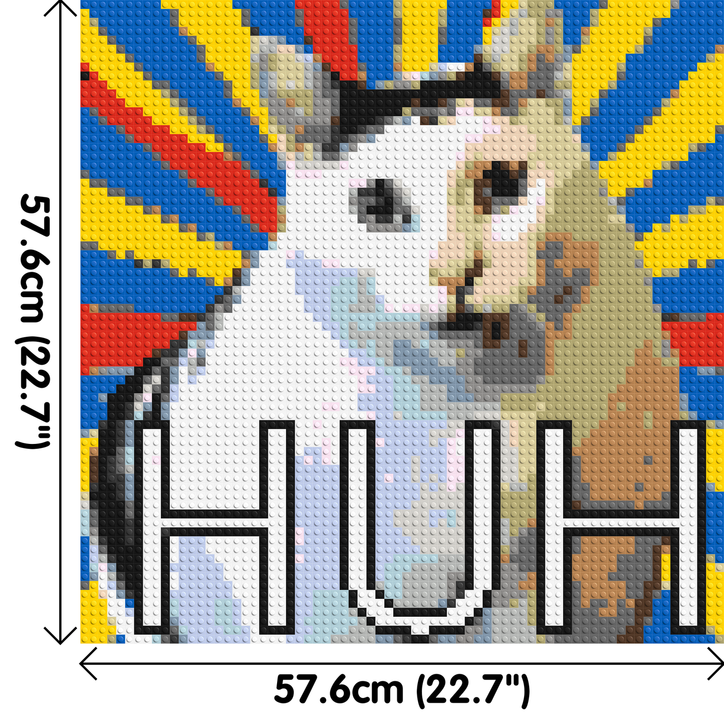 Huh Cat Meme - Brick Art Mosaic Kit 3x3 large