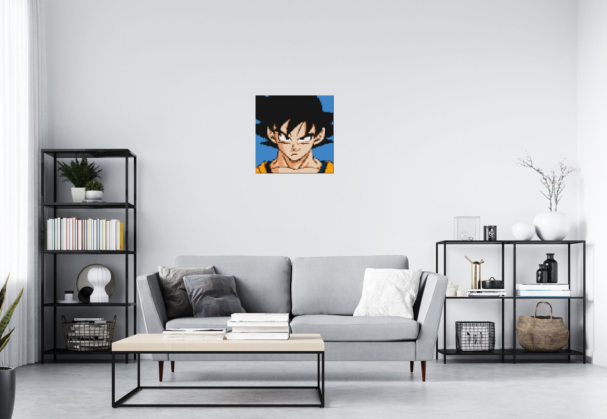 Goku - Brick Art Mosaic Kit 3x3 scene