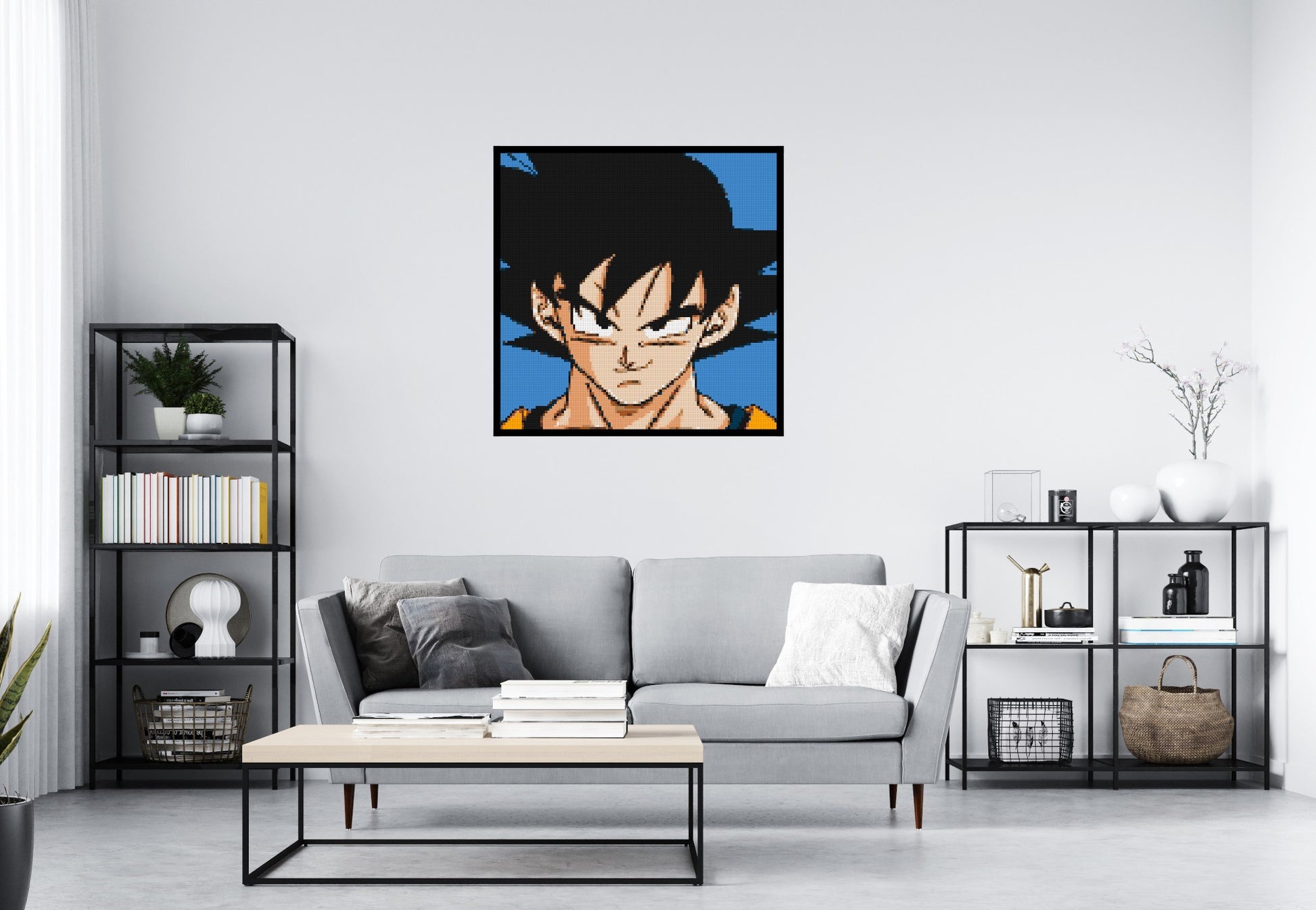 Goku - Brick Art Mosaic Kit 5x5 scene with frame