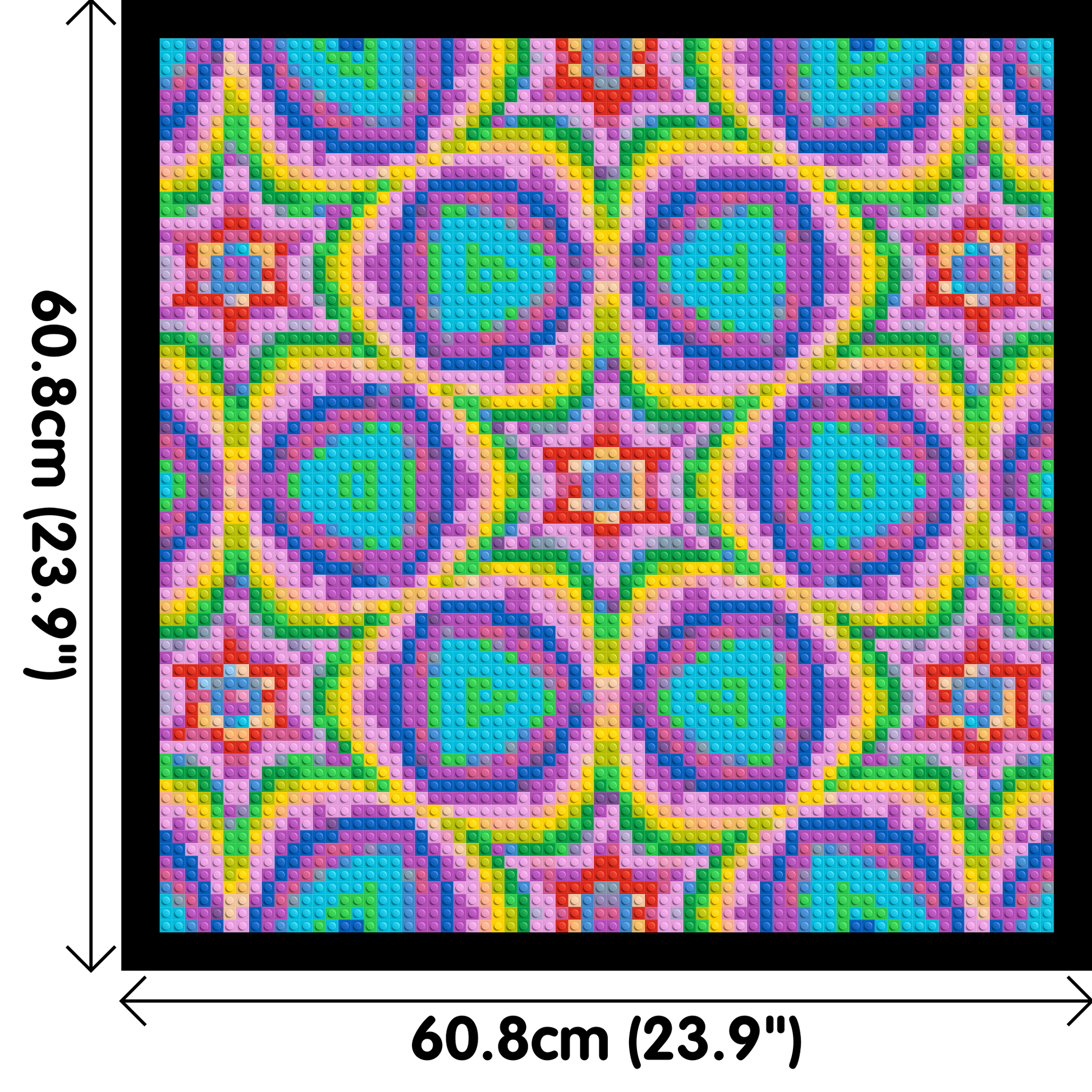 Abstract Pattern #2 - Brick Art Mosaic Kit 3x3 dimensions with frame