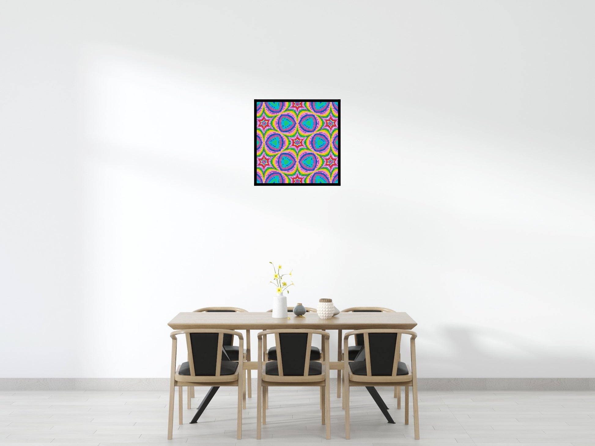 Abstract Pattern #2 - Brick Art Mosaic Kit 4x4 scene with frame