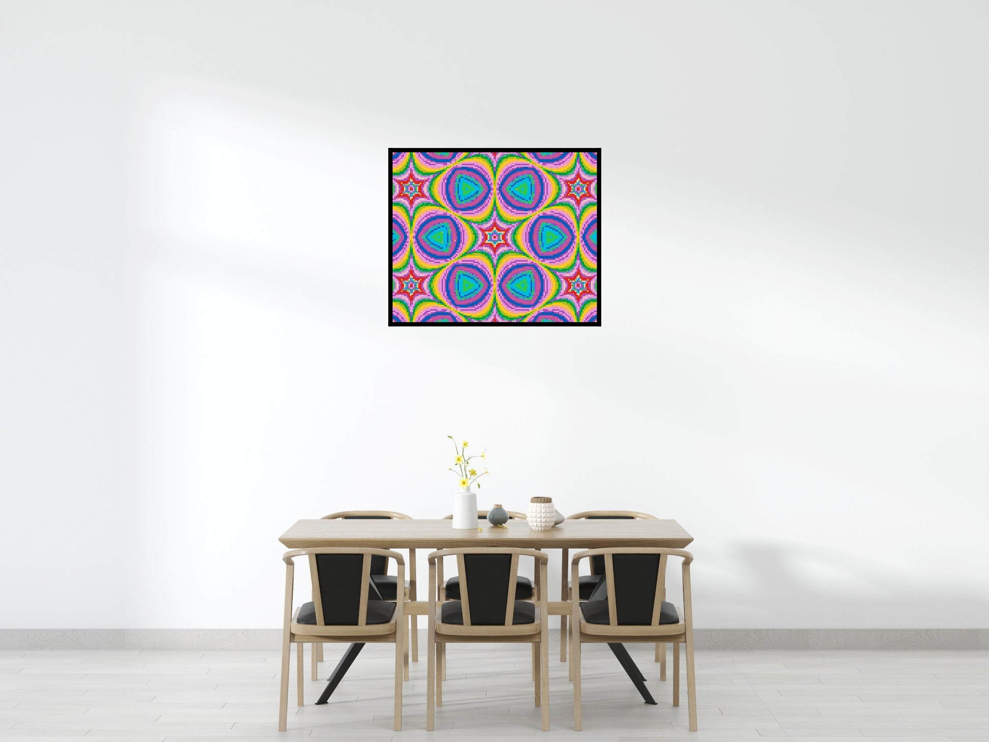 Abstract Pattern #2 - Brick Art Mosaic Kit 6x5 scene with frame