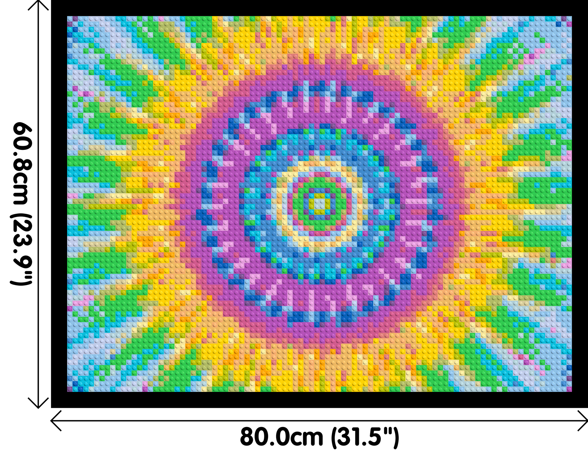 Abstract Pattern #4 - Brick Art Mosaic Kit 4x3 dimensions with frame