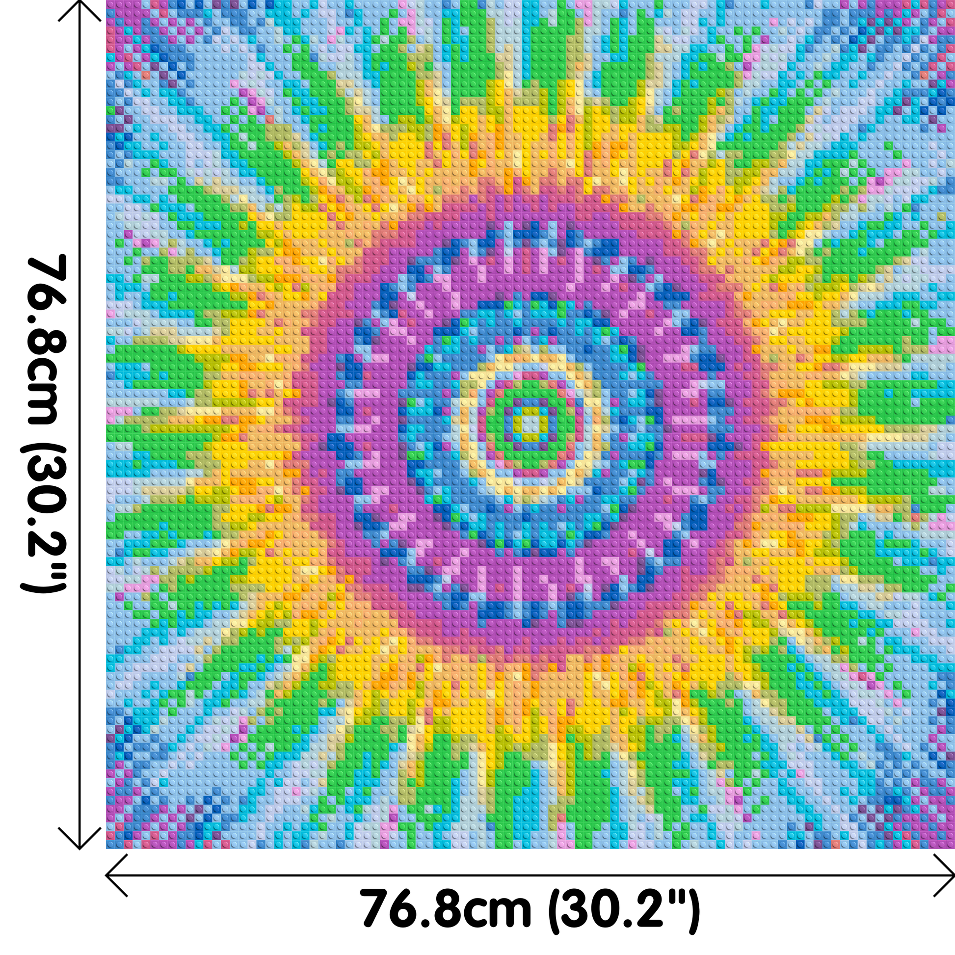Abstract Pattern #4 - Brick Art Mosaic Kit 4x4 dimensions