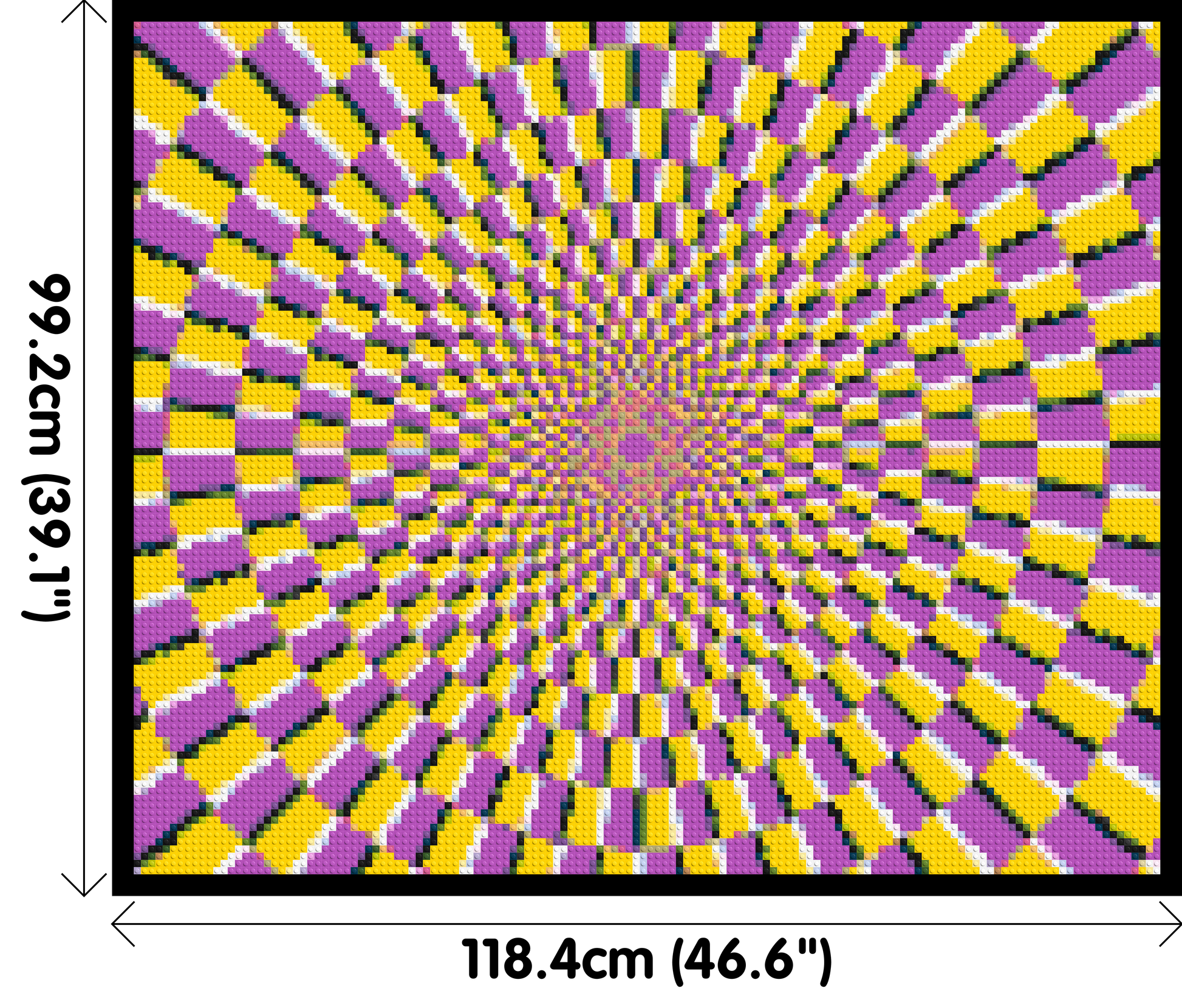 Abstract Pattern #5 - Brick Art Mosaic Kit 6x5 dimensions with frame