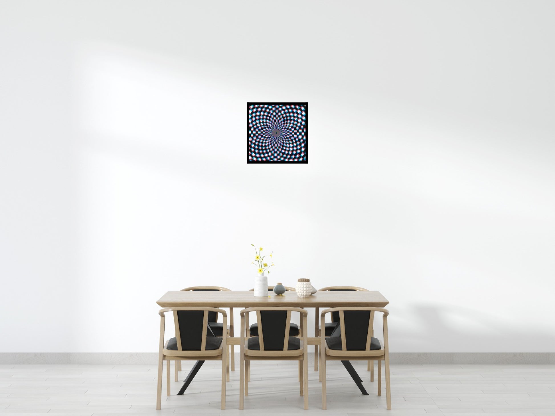 Abstract Pattern #6 - Brick Art Mosaic Kit 3x3 scene with frame