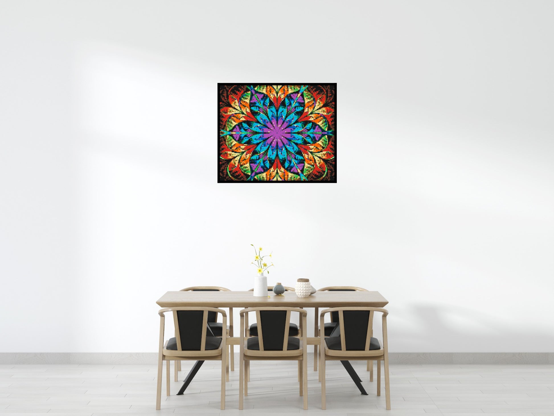 Abstract Pattern #7 - Brick Art Mosaic Kit 6x5 scene with frame