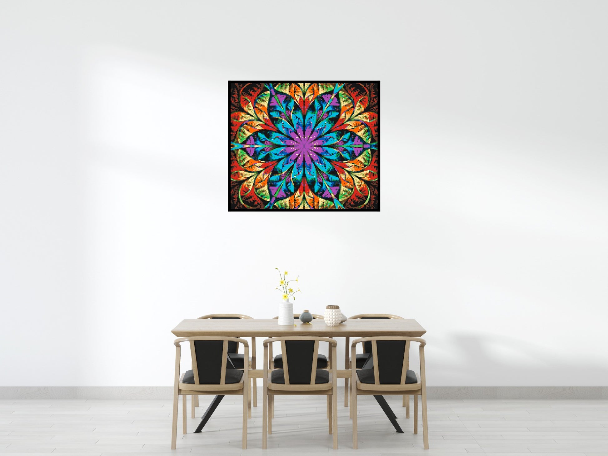 Abstract Pattern #7 - Brick Art Mosaic Kit 7x6 scene with frame