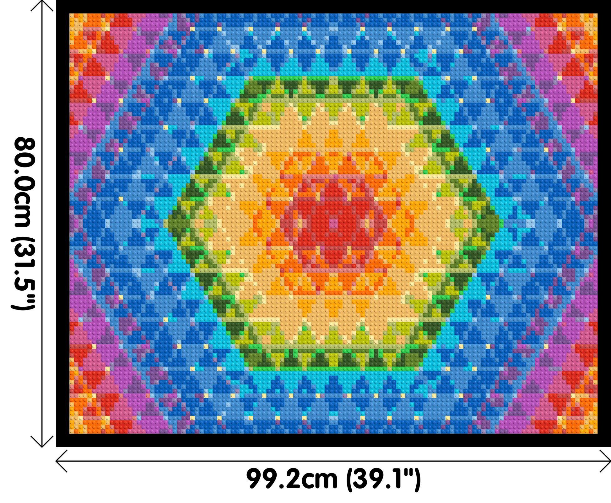 Abstract Pattern #8 - Brick Art Mosaic Kit 5x4 dimensions with frame