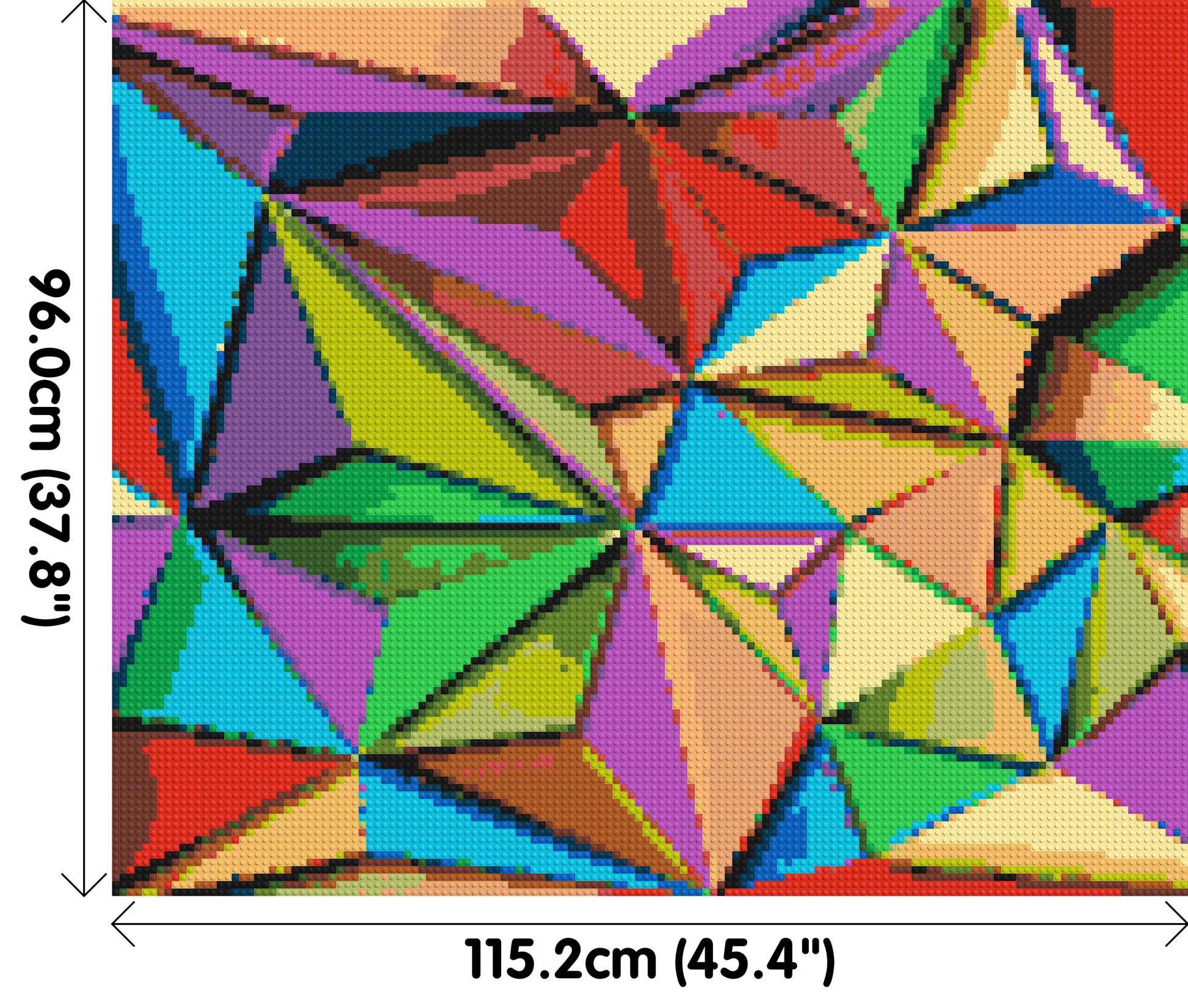 Abstract Pattern #9 - Brick Art Mosaic Kit 6x5 dimensions