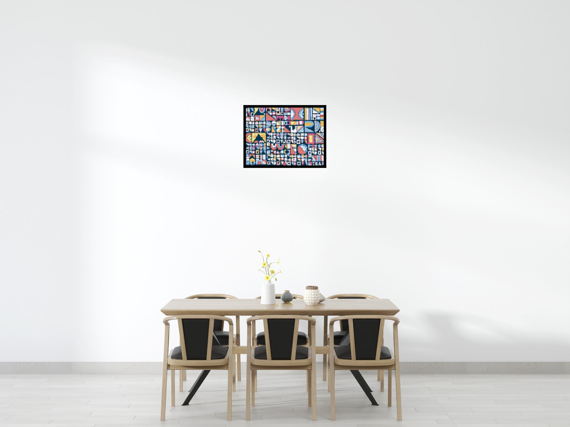 Abstract Pattern #10 - Brick Art Mosaic Kit 4x3 scene with frame