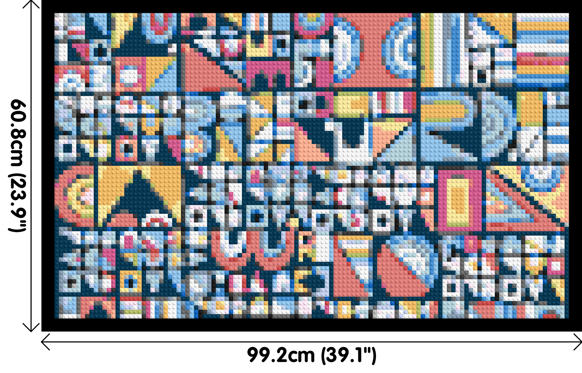 Abstract Pattern #10 - Brick Art Mosaic Kit 5x3 dimensions with frame
