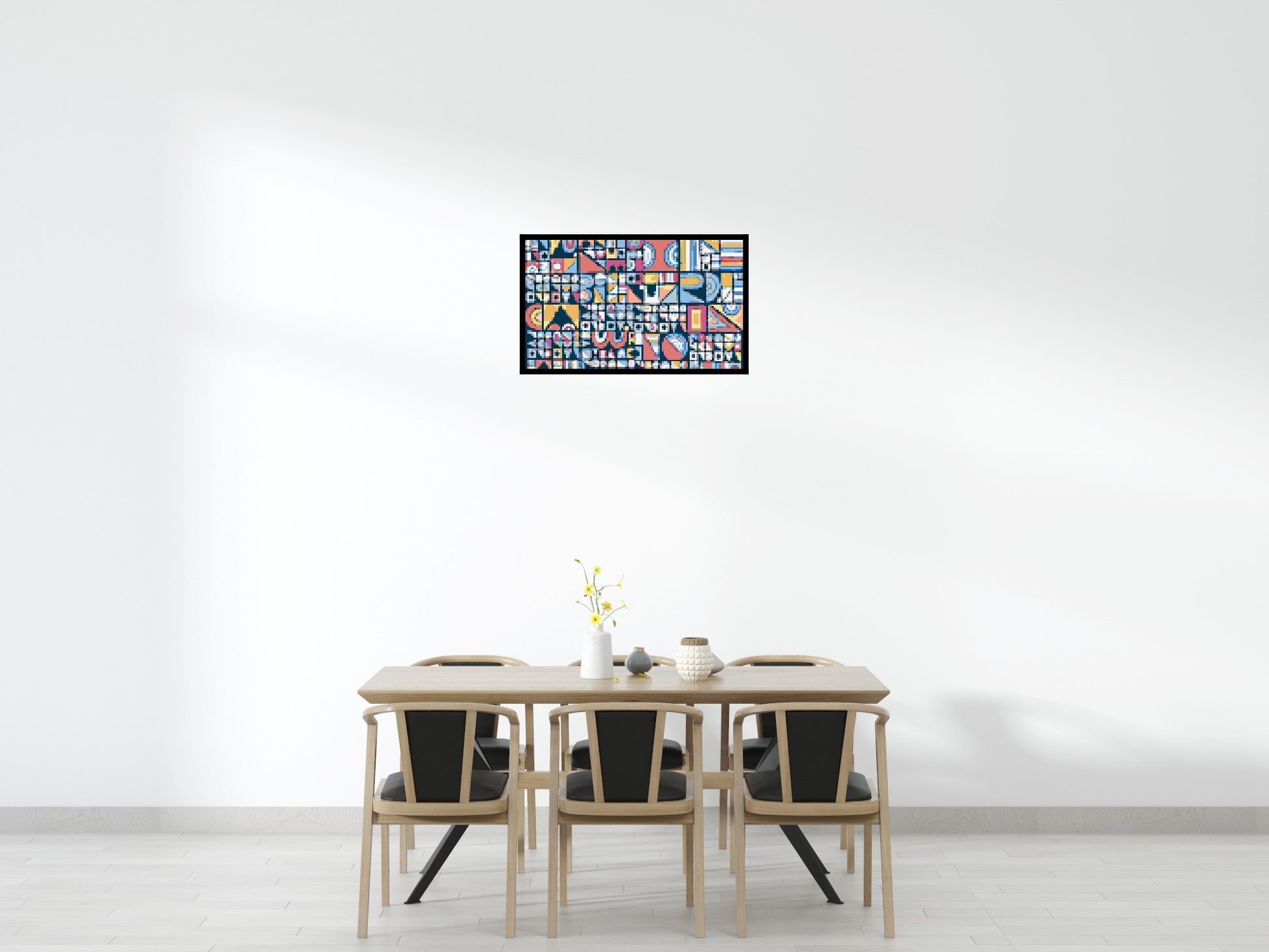 Abstract Pattern #10 - Brick Art Mosaic Kit 5x3 scene with frame