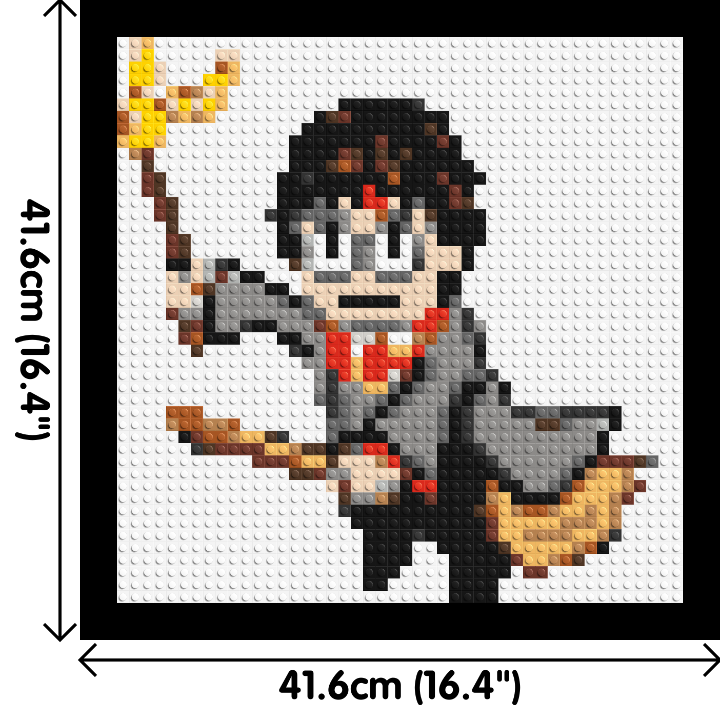 Harry Potter Pixel Art - Brick Art Mosaic Kit 2x2 dimensions with frame