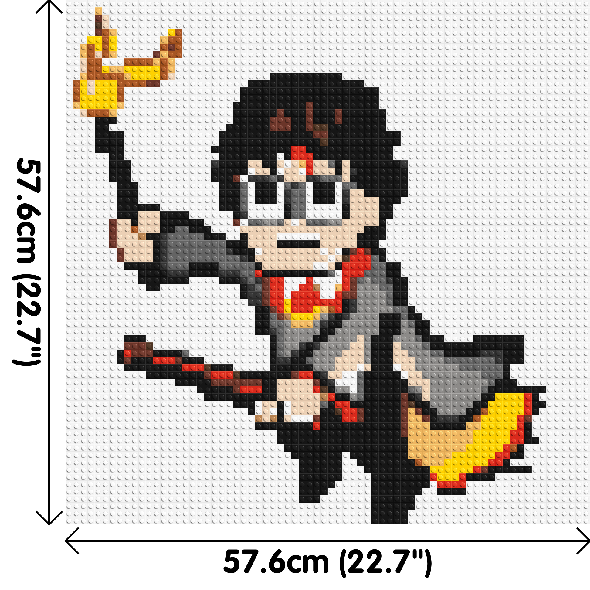 Harry Potter Pixel Art - Brick Art Mosaic Kit 3x3 dimensions