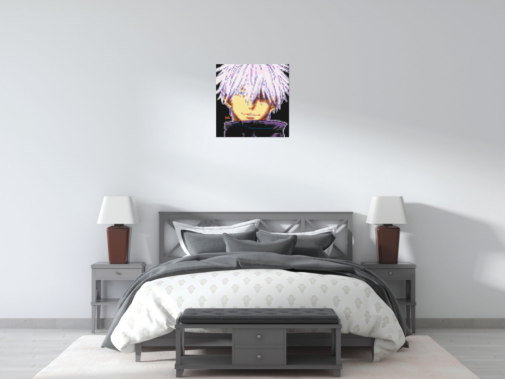 Satoru Gojo - Brick Art Mosaic Kit 3x3 scene