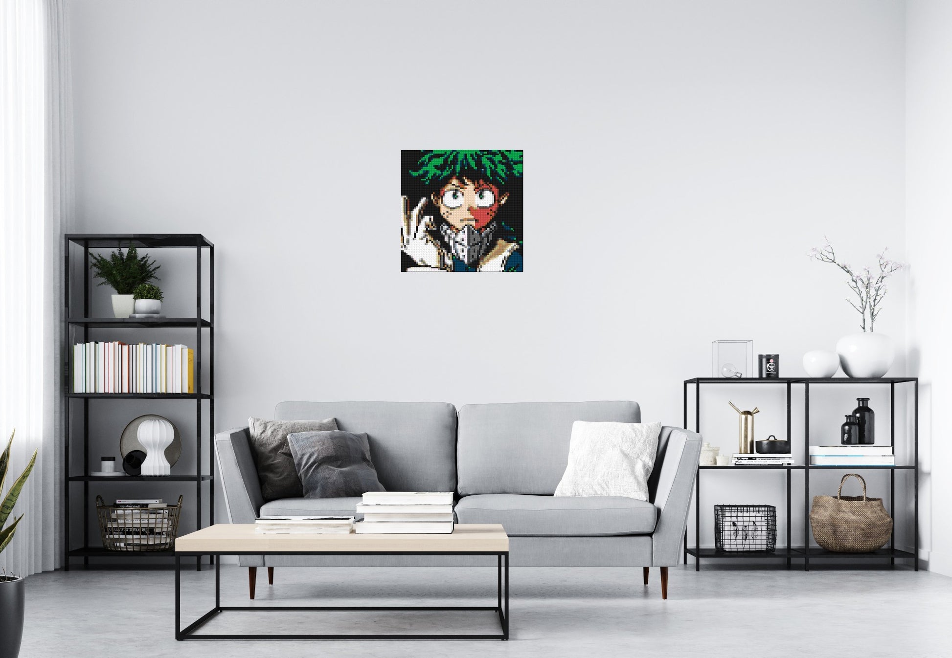 Izuku Midoriya Pixel Art - Brick Art Mosaic Kit 3x3 scene