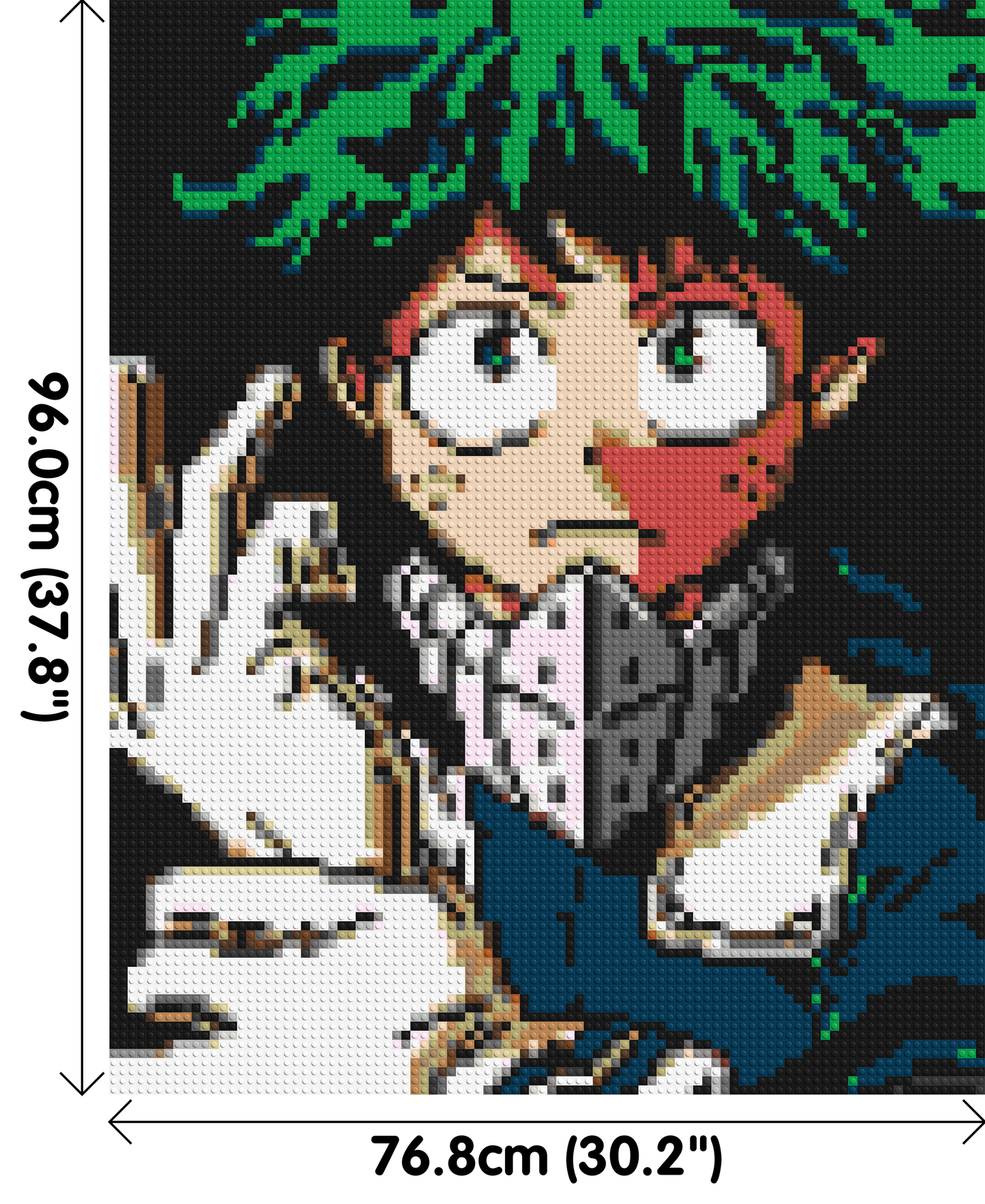 Izuku Midoriya Pixel Art - Brick Art Mosaic Kit 4x5 large