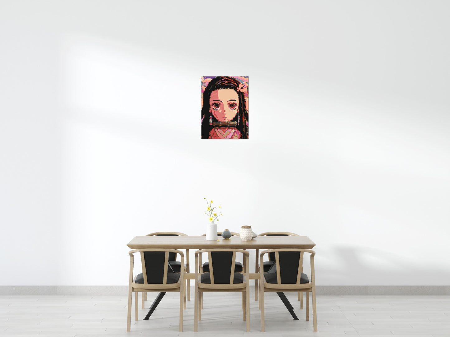Nezuko Pixel Art - Brick Art Mosaic Kit 3x4 large