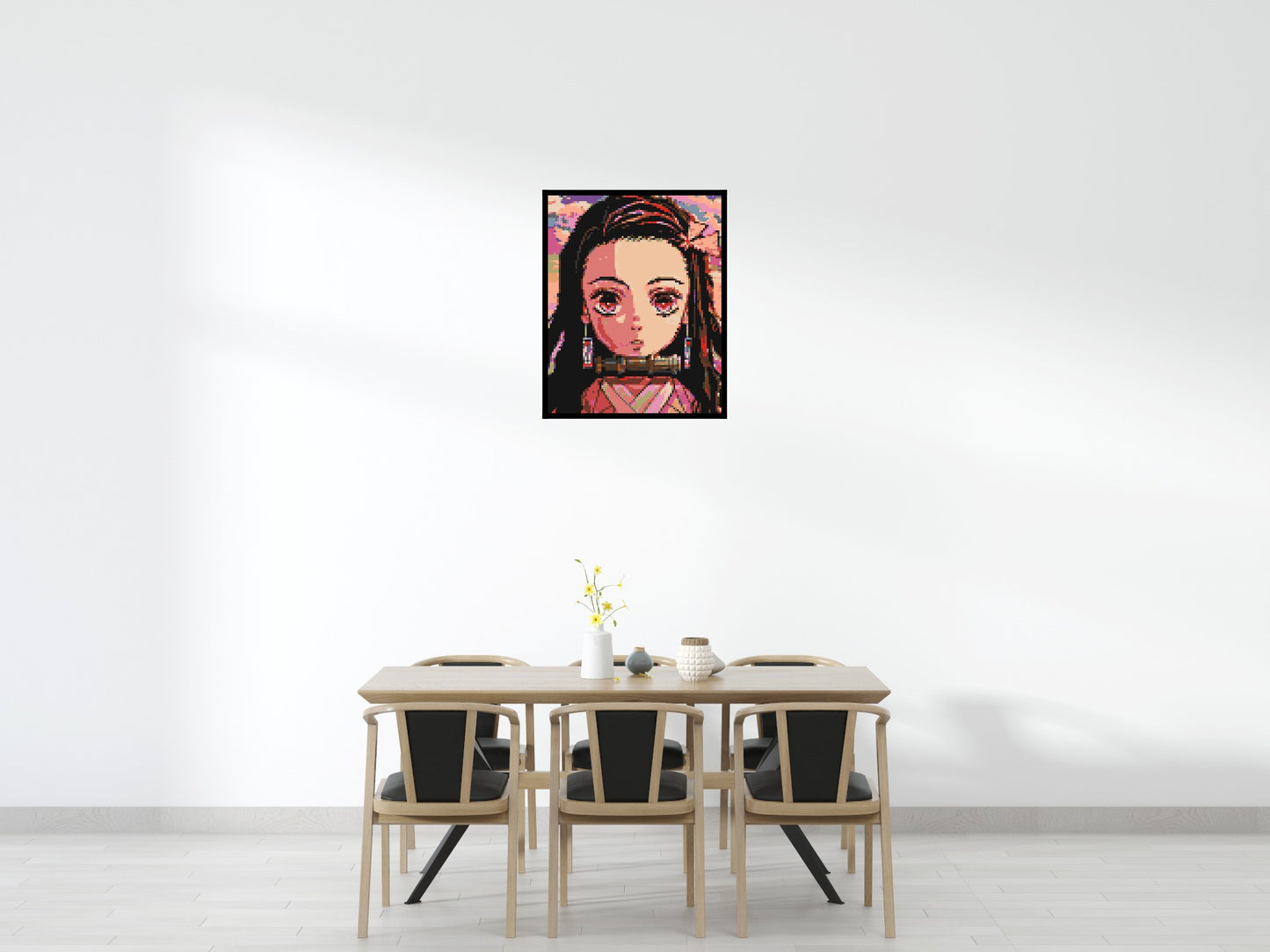 Nezuko Pixel Art - Brick Art Mosaic Kit 4x5 large