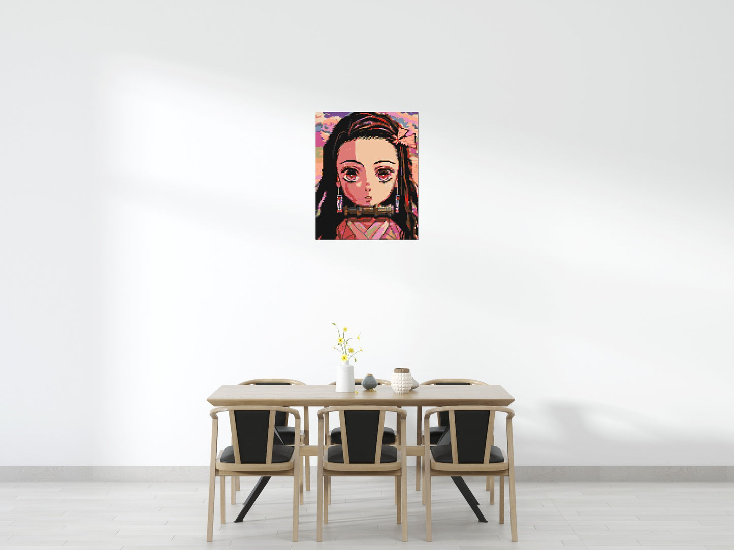Nezuko Pixel Art - Brick Art Mosaic Kit 4x5 large