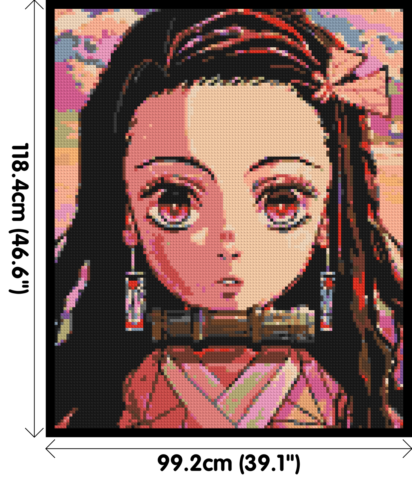 Nezuko Pixel Art - Brick Art Mosaic Kit 5x6 large