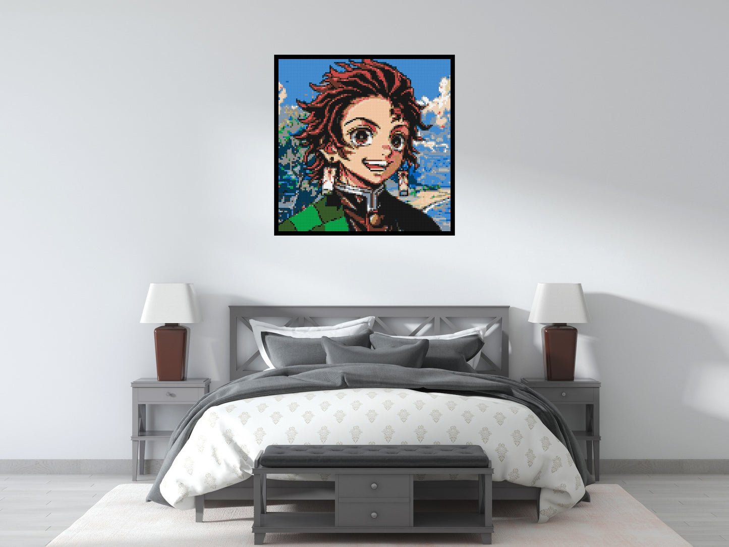 Tanjiro Pixel Art - Brick Art Mosaic Kit 5x5 large