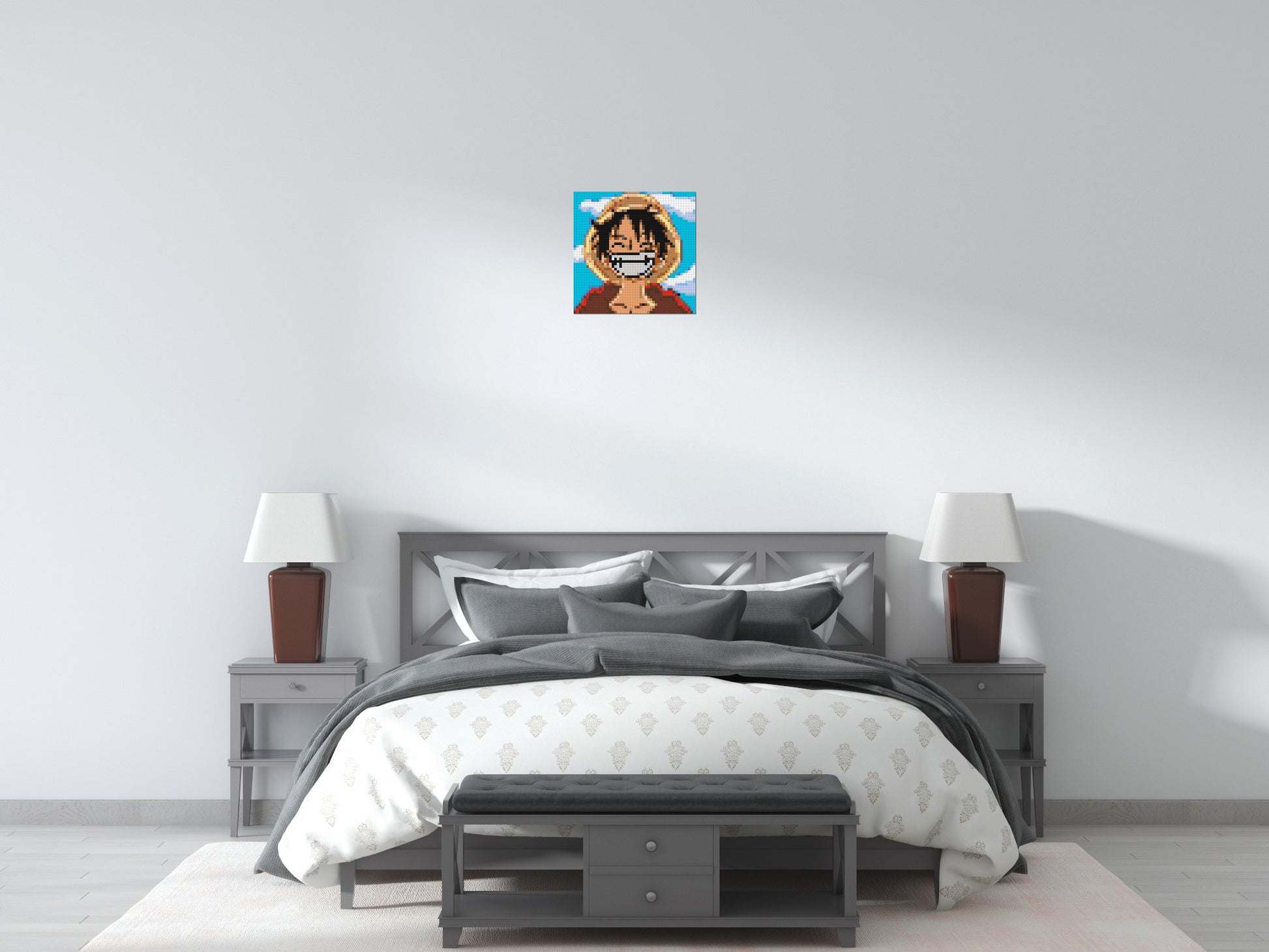 Monkey D. Luffy Pixel Art - Brick Art Mosaic Kit 2x2 scene