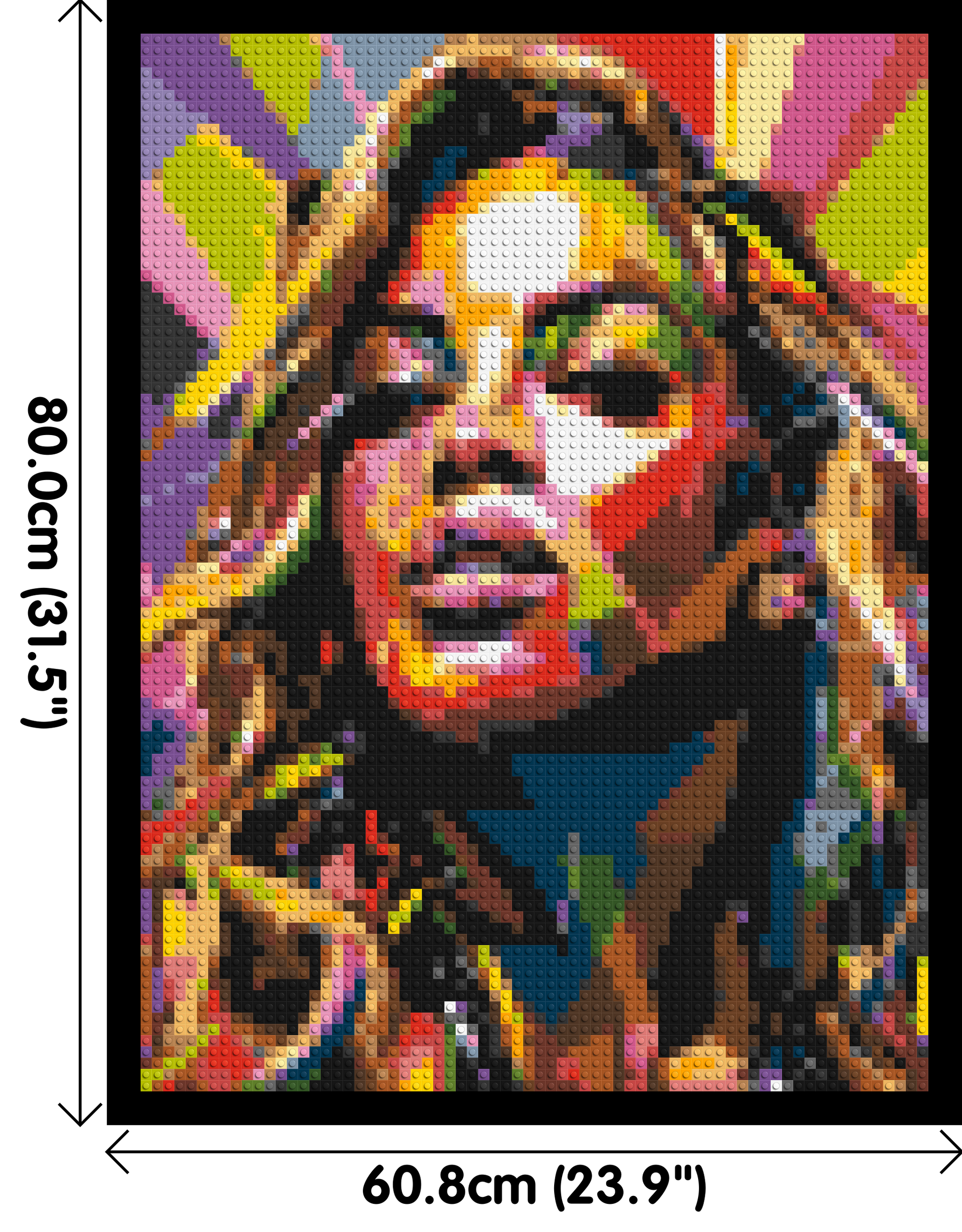 Beyoncé - Brick Art Mosaic Kit 3x4 dimensions with frame