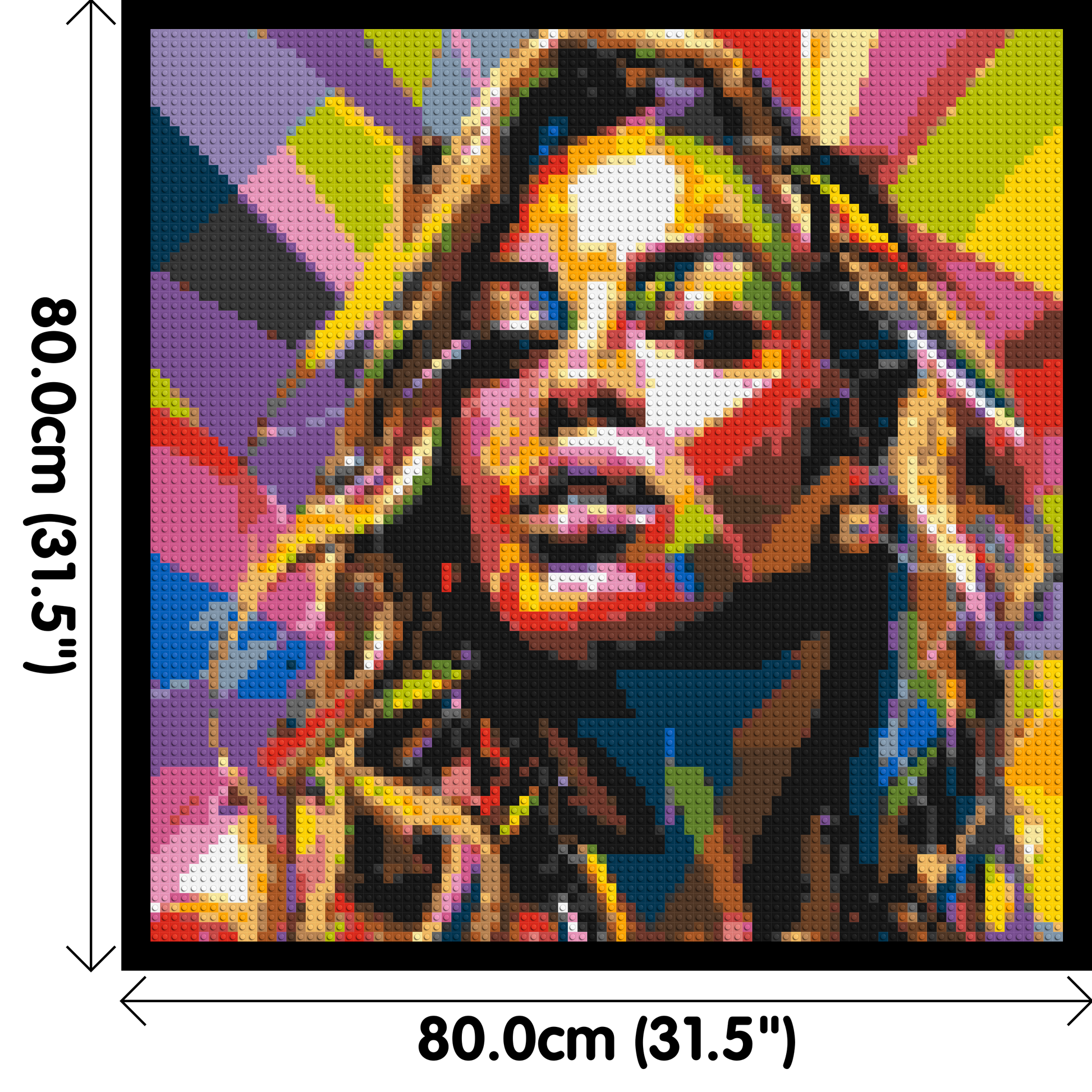 Beyoncé - Brick Art Mosaic Kit 4x4 dimensions with frame