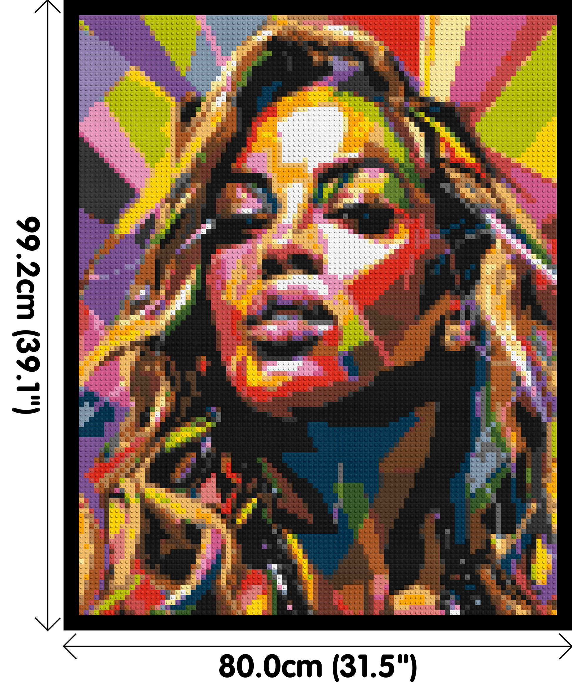 Beyoncé - Brick Art Mosaic Kit 4x5 dimensions with frame