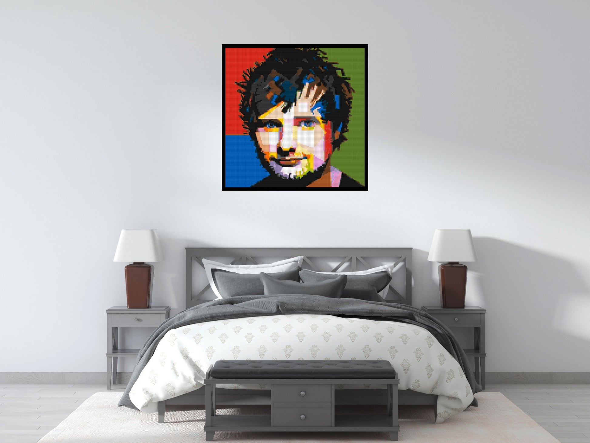 Ed Sheeran - Brick Art Mosaic Kit 5x5 scene with frame