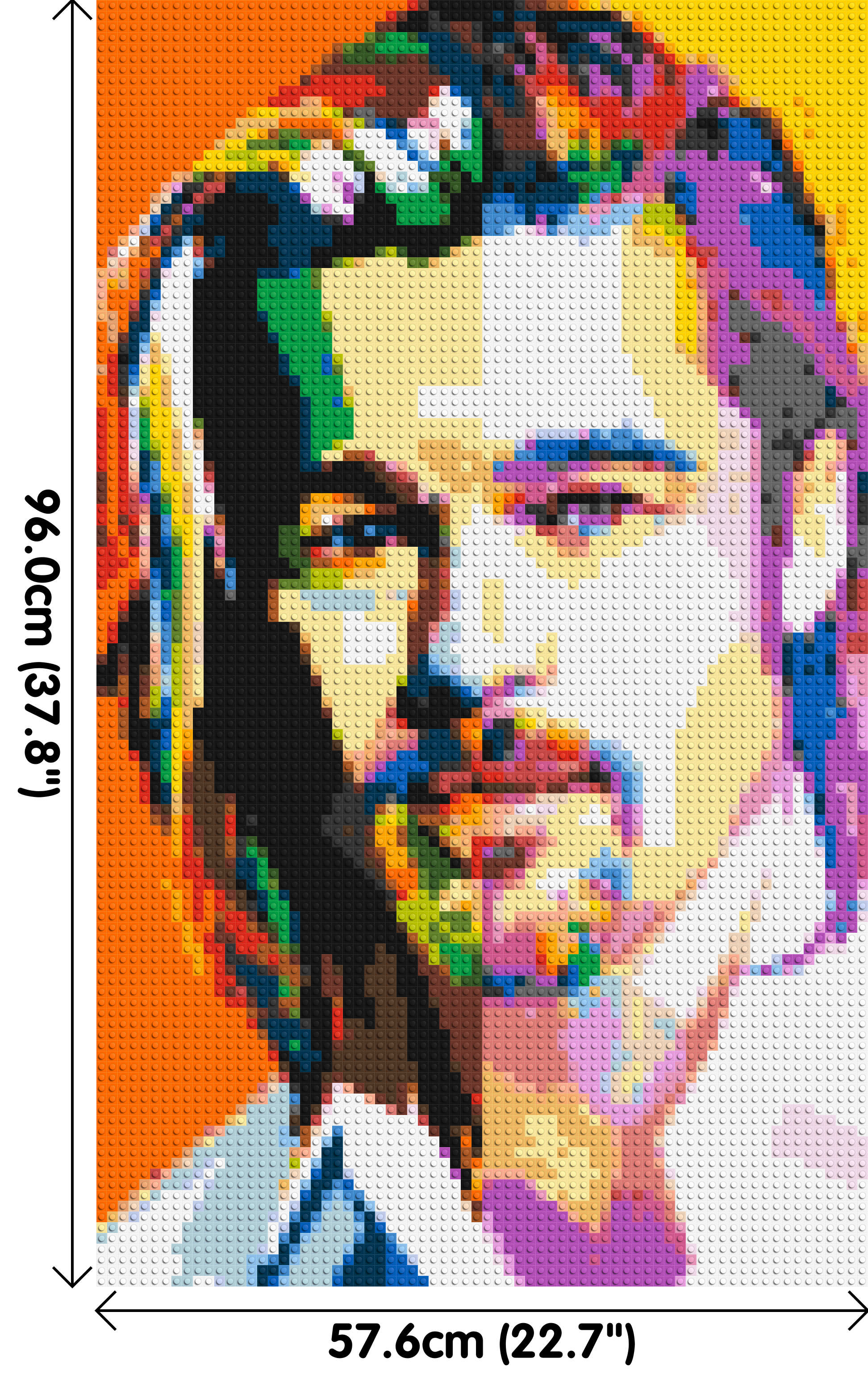 Brad Pitt - Brick Art Mosaic Kit 3x5 dimensions