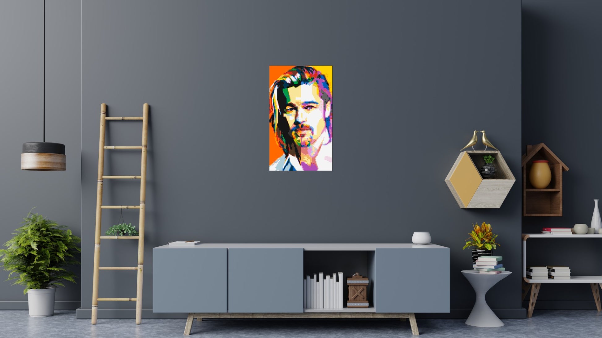 Brad Pitt - Brick Art Mosaic Kit 3x5 scene