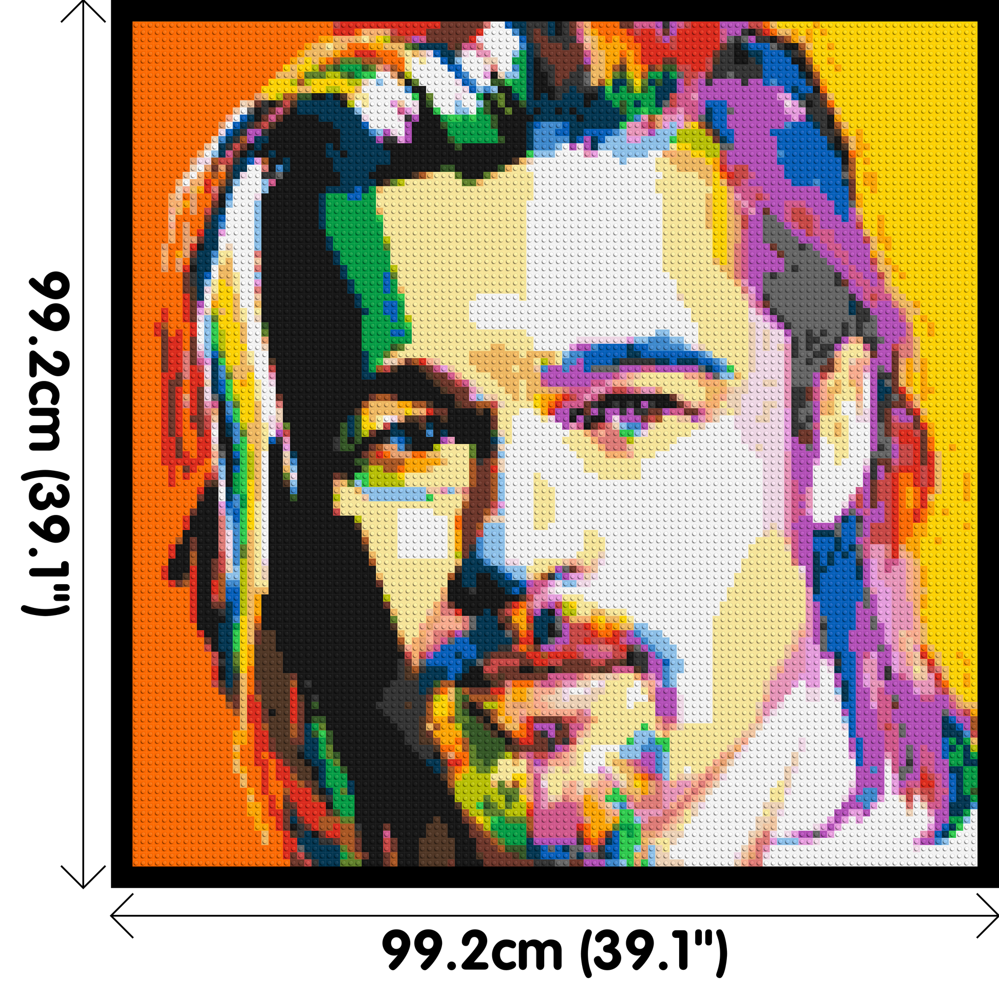 Brad Pitt - Brick Art Mosaic Kit 5x5 dimensions with frame
