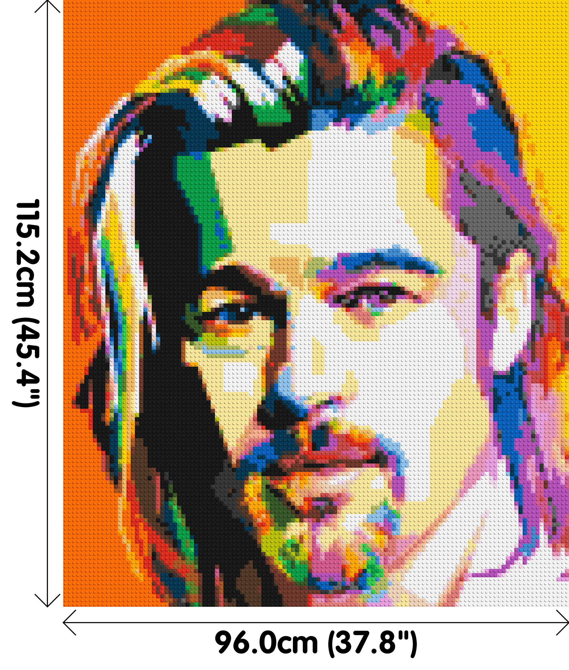 Brad Pitt - Brick Art Mosaic Kit 5x6 dimensions