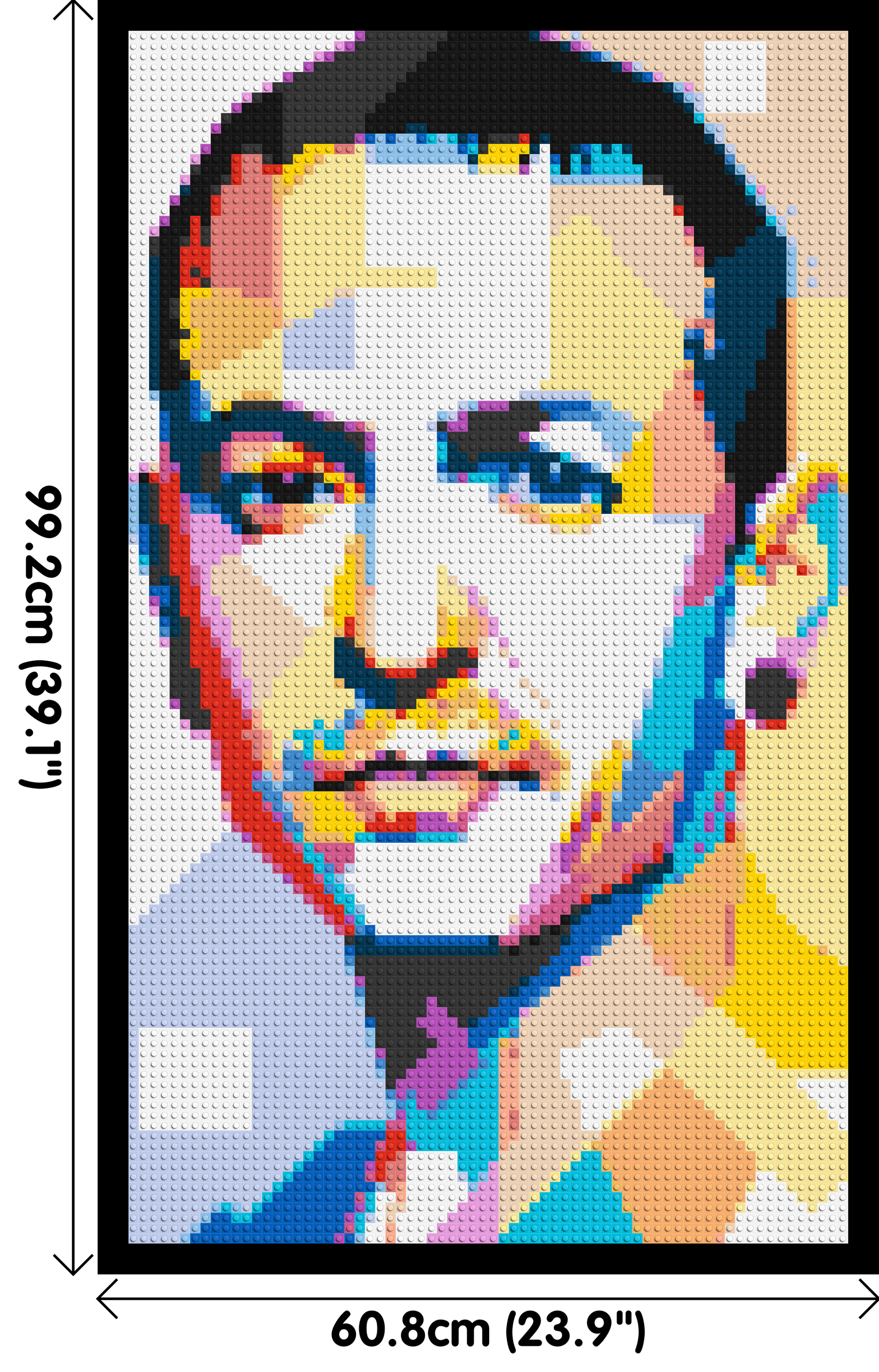 Chester Benington - Brick Art Mosaic Kit 3x5 dimensions with frame