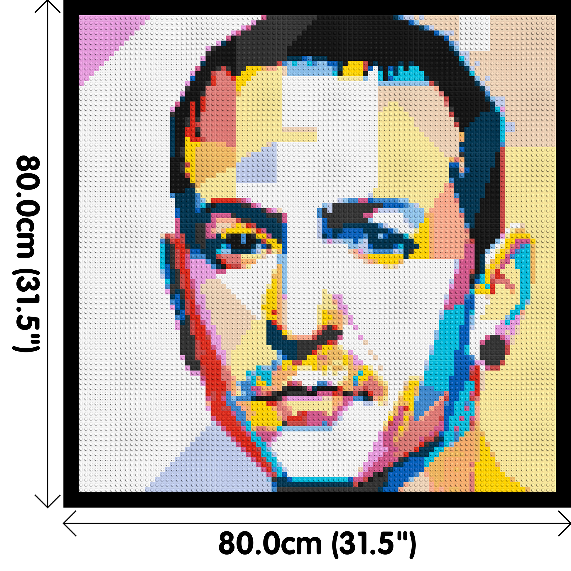 Chester Benington - Brick Art Mosaic Kit 4x4 dimensions with frame