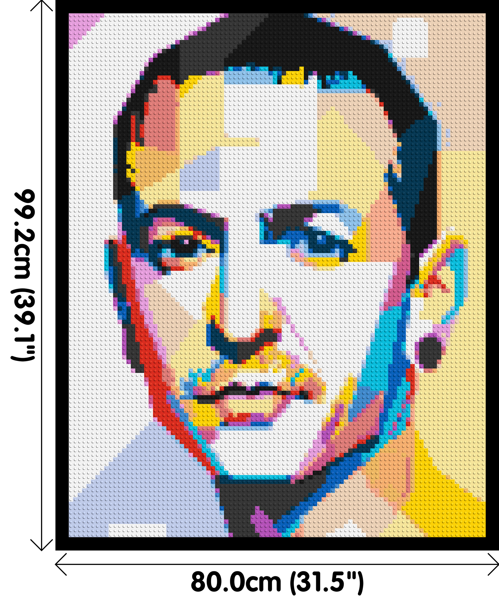 Chester Benington - Brick Art Mosaic Kit 4x5 dimensions with frame