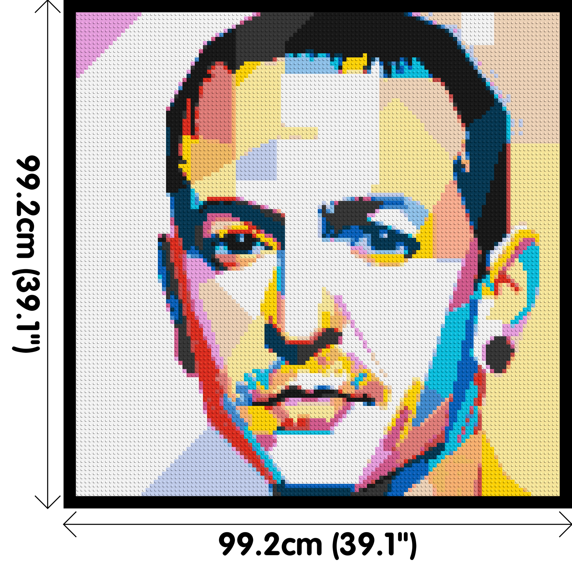 Chester Benington - Brick Art Mosaic Kit 5x5 dimensions with frame