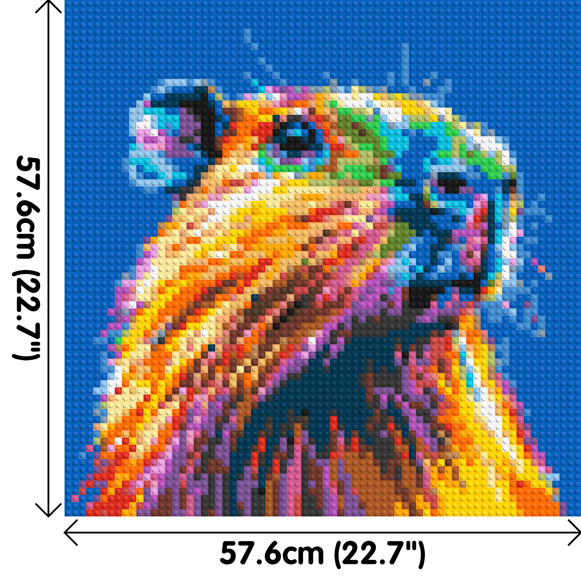 Capybara Colourful Pop Art - Brick Art Mosaic Kit 3x3 dimensions
